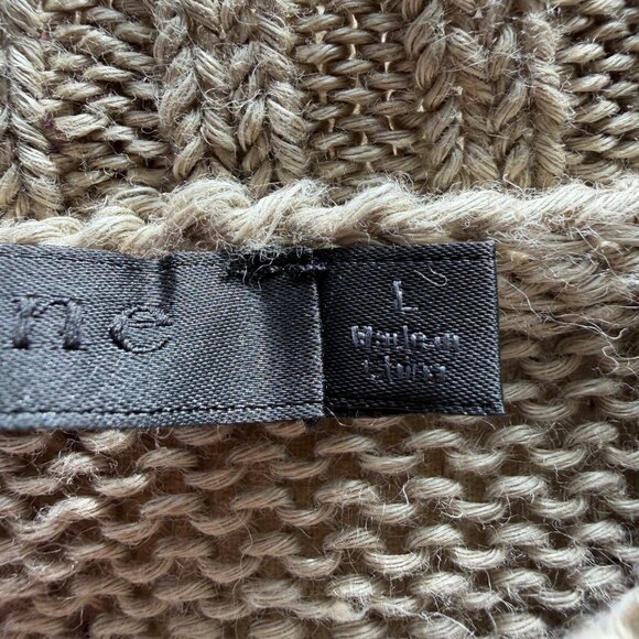 Jenni Kayne Cropped Linen Crew Neck Sweater Womens Sz L Quiet Luxury Minimalist - Picture 4 of 6